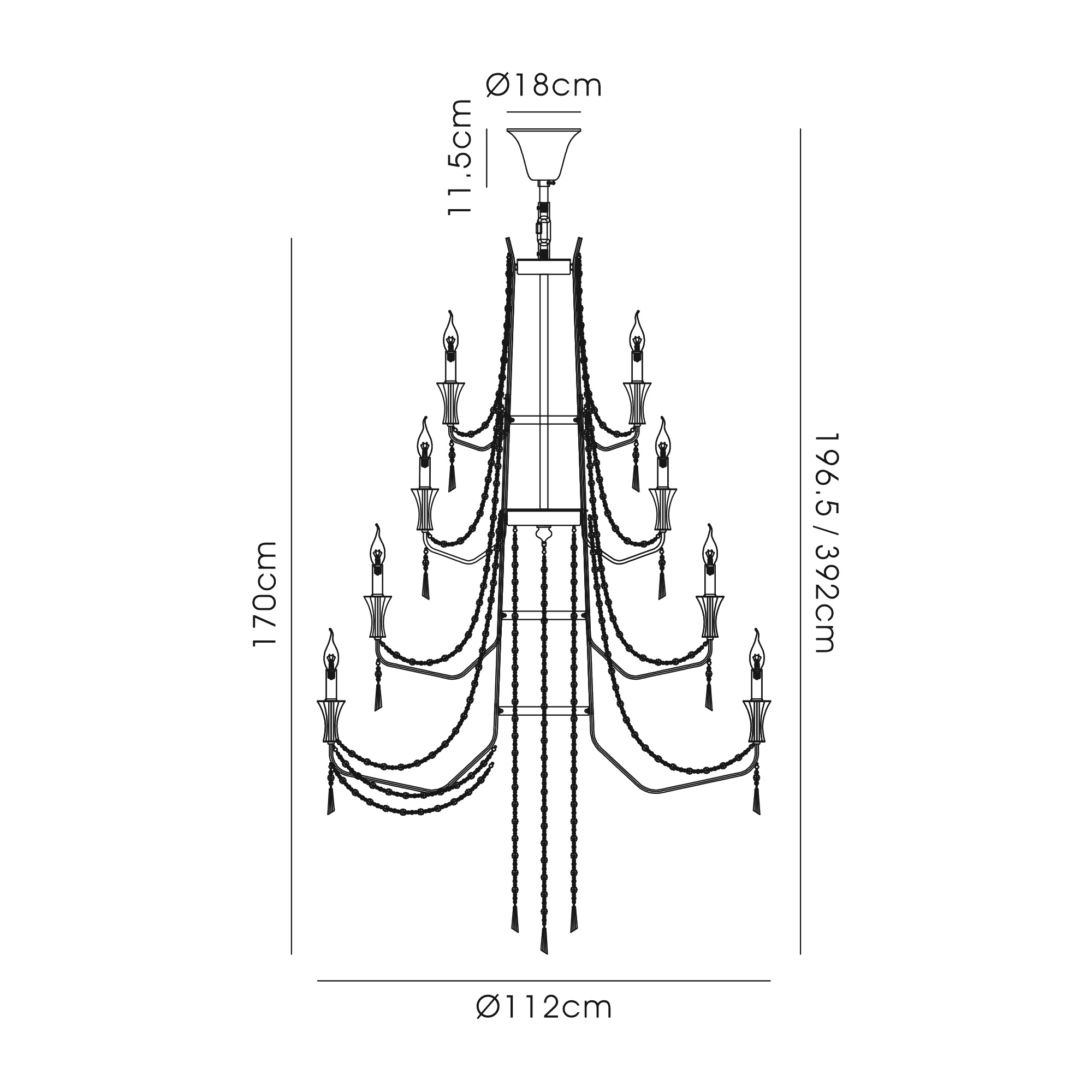 Armand Polished Chrome Crystal Ceiling Lights Diyas Statement Crystal Fittings